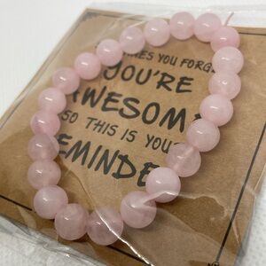 Rose Quartz bracelet gift NIP